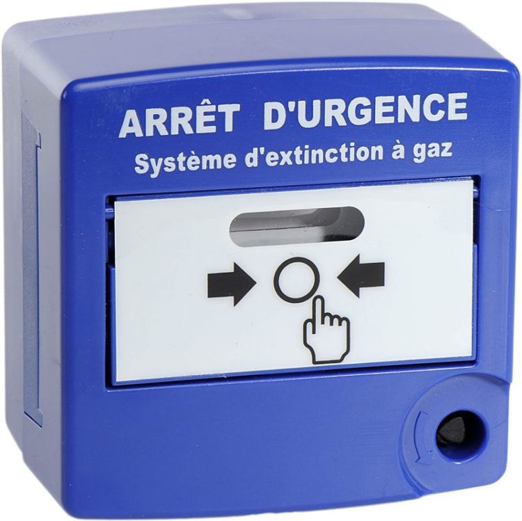 Déclencheur Manuel Double Action Bleu POUR ARRÊT D'URGENCE